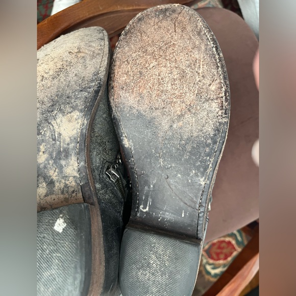 Leathers Distressed boots size 9/10 in charcoal
gray. Gently used. Tory Burch - Picture 6 of 6